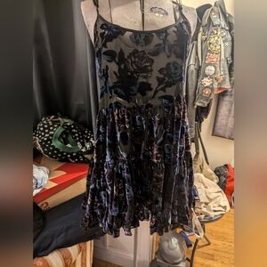Dollskill Widow Sheer Burnout Velvet Dress